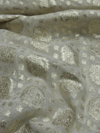 Dyeable Banarasi Chanderi Silk Fabric ( 1 Mtr ) - Luxurion World