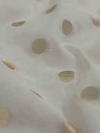 Dyeable Banarasi Chanderi Silk Polka Dots Fabric ( 0.75 Mtr ) - Luxurion World
