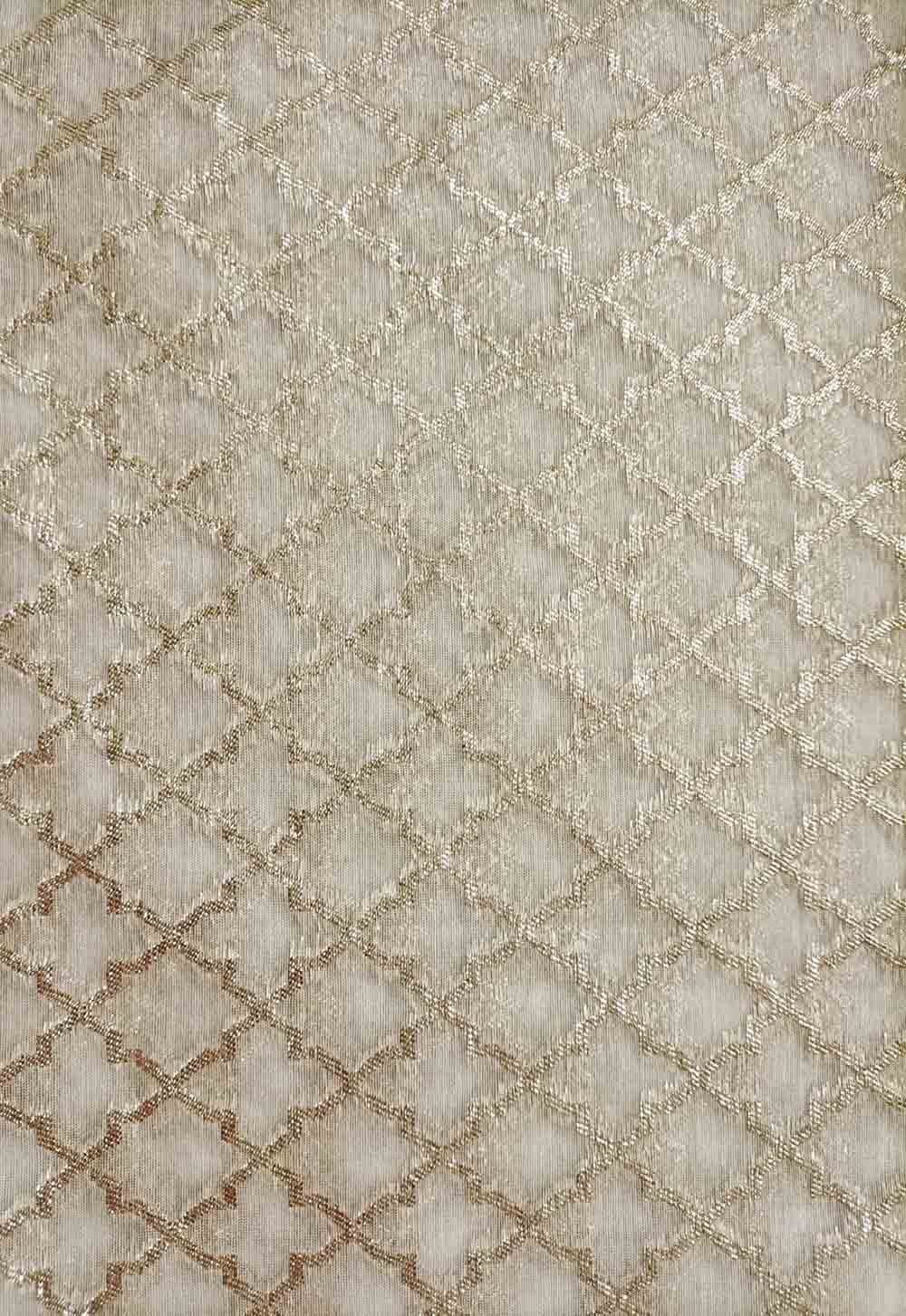 Dyeable Banarasi Chanderi Silk Fabric ( 1 Mtr ) - Luxurion World