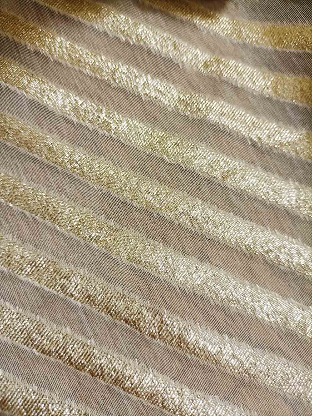 Dyeable Banarasi Chanderi Silk Fabric ( 1 Mtr ) - Luxurion World