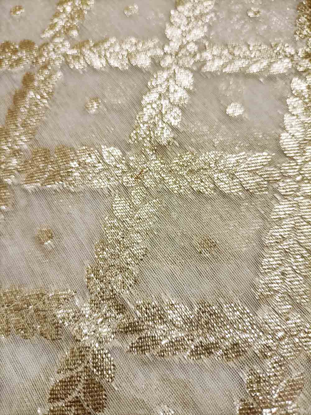 Dyeable Banarasi Chanderi Silk Fabric ( 1 Mtr ) - Luxurion World