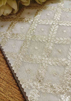 Dyeable Banarasi Chanderi Silk Fabric ( 1 Mtr ) - Luxurion World