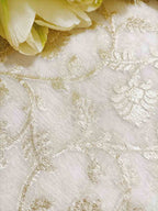 Dyeable Banarasi Chanderi Silk Fabric ( 1 Mtr ) - Luxurion World