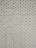 Dyeable Banarasi Chanderi Silk Polka Dots Fabric ( 0.75 Mtr ) - Luxurion World