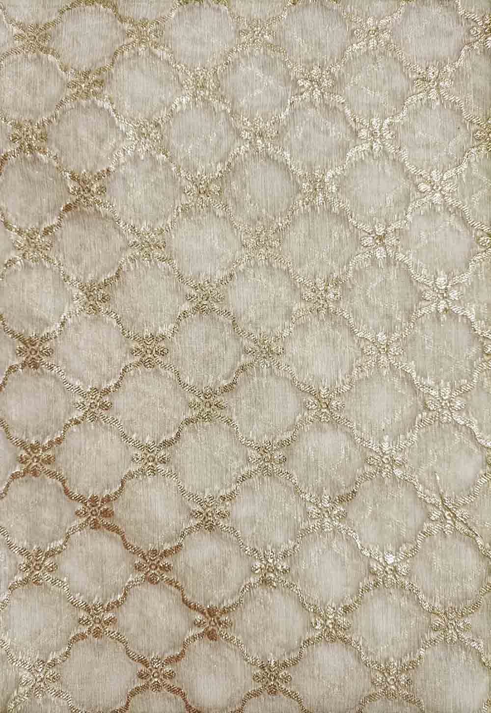 Dyeable Banarasi Chanderi Silk Fabric ( 1 Mtr ) - Luxurion World