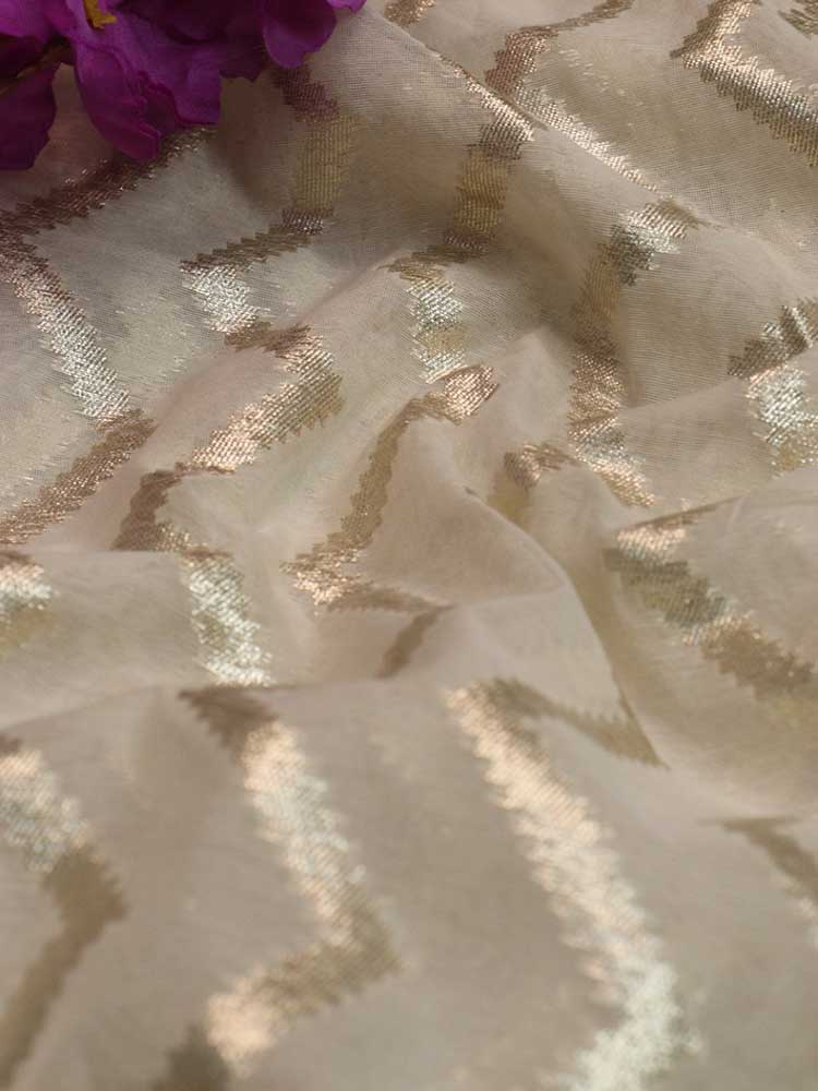 Dyeable Banarasi Chanderi Silk Fabric ( 0.60 Mtr )