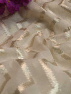 Dyeable Banarasi Chanderi Silk Fabric ( 0.60 Mtr ) - Luxurion World