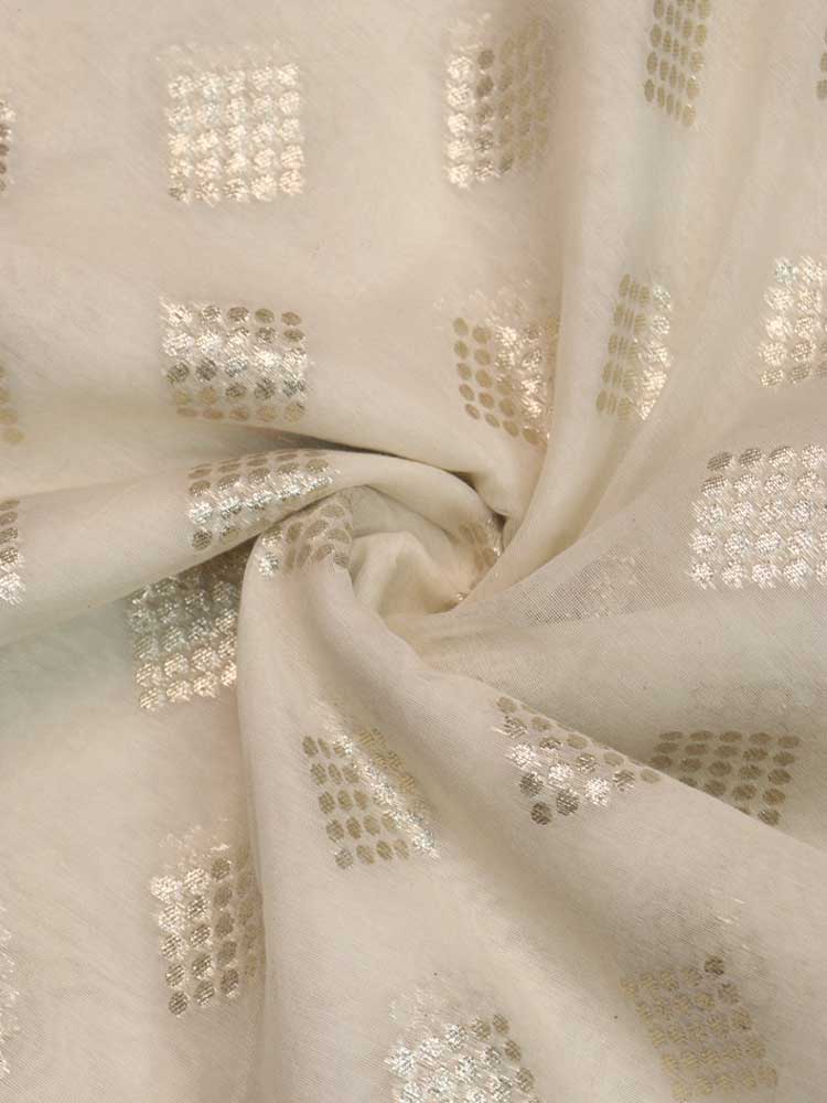 Dyeable Banarasi Cotton Silk Fabric (1 Mtr )Luxurionworld