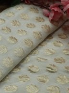 Dyeable Banarasi Pure Georgette Fabric (0.65 Mtr) - Luxurion World