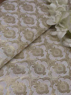 Dyeable Banarasi Silk Fabric ( 1 Mtr ) - Luxurion World