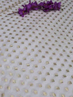 Dyeable Banarasi Silk Fabric (  1 Mtr ) - Luxurion World