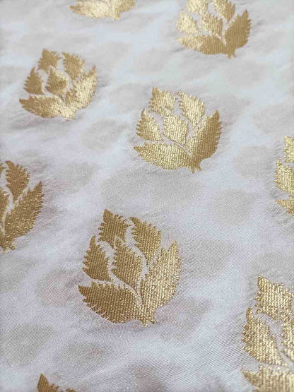 Dyeable Banarasi Silk Fabric (  1 Mtr )