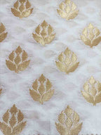Dyeable Banarasi Silk Fabric (  1 Mtr ) - Luxurion World
