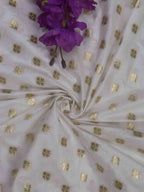 Dyeable Banarasi Silk Fabric (  1 Mtr ) - Luxurion World