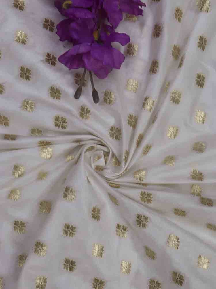 Dyeable Banarasi Silk Fabric (  1 Mtr ) - Luxurion World