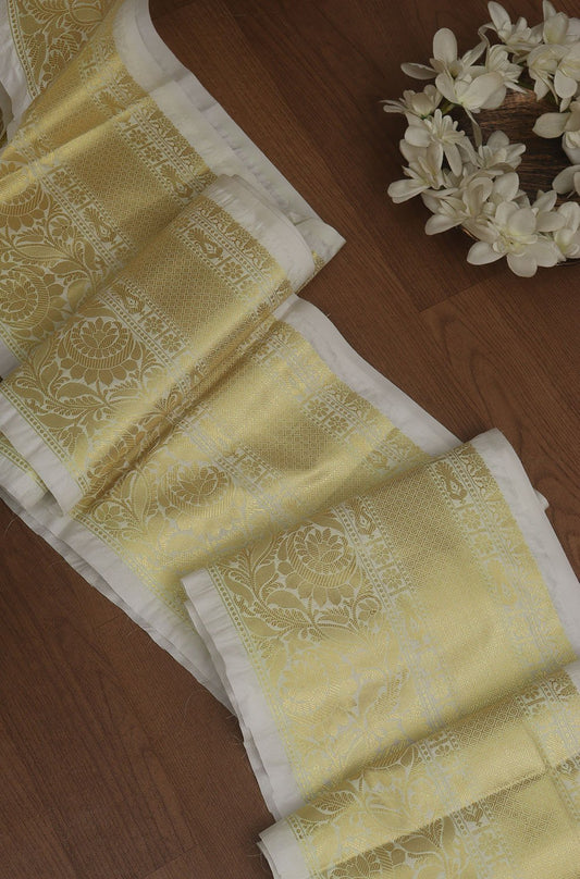 Dyeable Banarasi Silk Lace ( 0.90 Mtr ) - Luxurion World