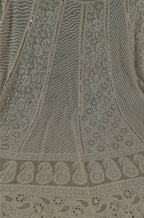 Dyeable Hand Embroidered Chikankari Georgette Semi Stitched Lehenga Set With Mukaish Work - Luxurion World