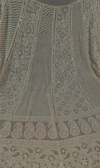 Dyeable Hand Embroidered Chikankari Georgette Semi Stitched Lehenga Set With Mukaish Work - Luxurion World