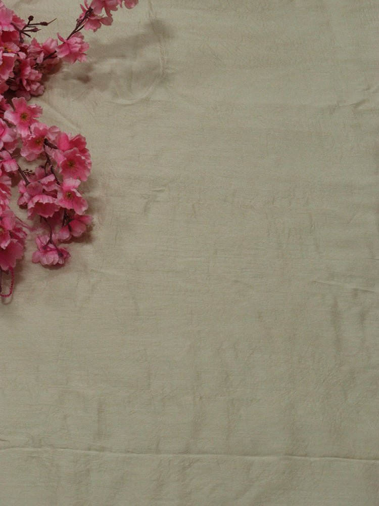 Dyeable Handloom Banarasi Moonga Silk Fabric (1 mtr) - Luxurion World