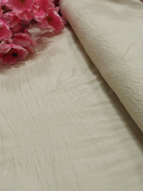 Dyeable Handloom Banarasi Moonga Silk Fabric (1 mtr) - Luxurion World