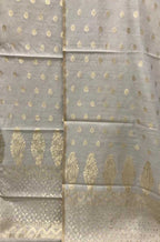 Dyeable Handloom Banarasi Moonga Silk Three Piece Unstitched Suit Set - Luxurion World