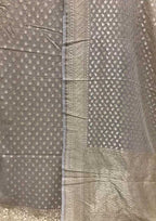 Dyeable Handloom Banarasi Moonga Silk Three Piece Unstitched Suit Set - Luxurion World