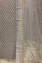 Dyeable Handloom Banarasi Moonga Silk Three Piece Unstitched Suit Set - Luxurion World