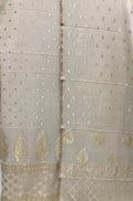 Dyeable Handloom Banarasi Moonga Silk Three Piece Unstitched Suit Set - Luxurion World