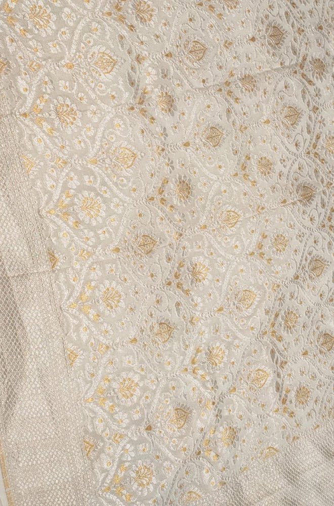 Dyeable Handloom Banarasi Pure Georgette Dupatta - Luxurion World