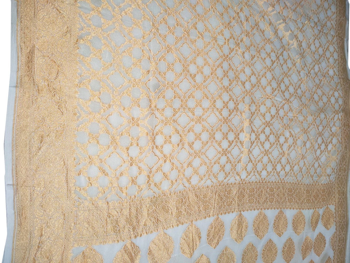 Dyeable Handloom Banarasi Pure Georgette Dupatta - Luxurion World