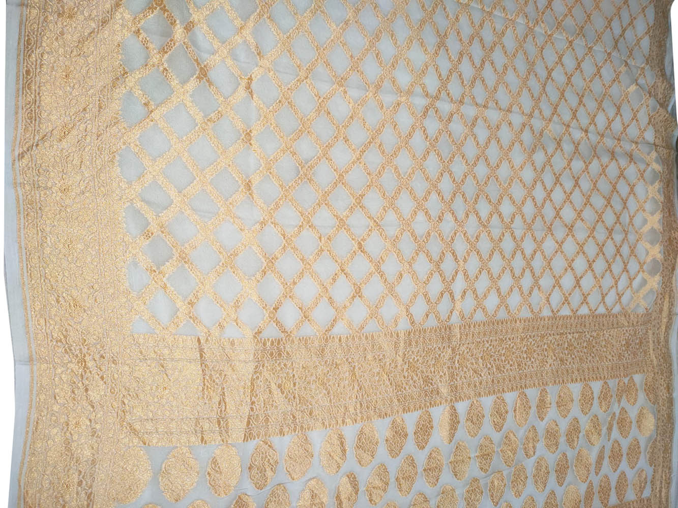 Dyeable Handloom Banarasi Pure Georgette Dupatta - Luxurion World