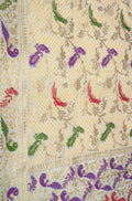 Dyeable Handloom Banarasi Pure Georgette Meenakari Dupatta - Luxurion World