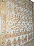 Dyeable Handloom Banarasi Pure Georgette Sona Roopa Meenakari Saree - Luxurion World