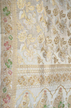 Dyeable Handloom Banarasi Pure Georgette Sona Roopa Meenakari Saree - Luxurion World