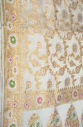 Dyeable Handloom Banarasi Pure Georgette Sona Roopa Meenakari Saree - Luxurion World