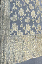 Dyeable Handloom Banarasi Pure Georgette Dupatta - Luxurion World