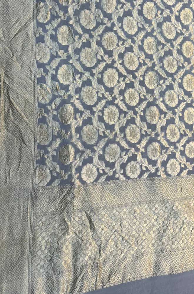 Dyeable Handloom Banarasi Pure Georgette Dupatta - Luxurion World