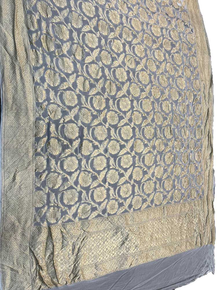 Dyeable Handloom Banarasi Pure Georgette Dupatta - Luxurion World
