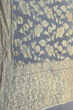 Dyeable Handloom Banarasi Pure Georgette Dupatta - Luxurion World