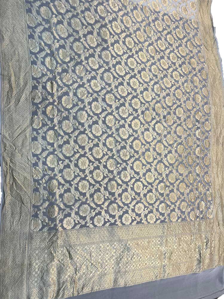Dyeable Handloom Banarasi Pure Georgette Dupatta - Luxurion World