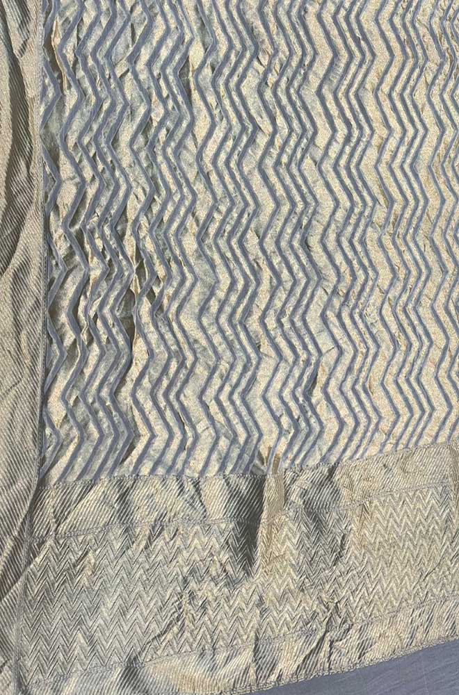 Dyeable Handloom Banarasi Pure Georgette Dupatta - Luxurion World
