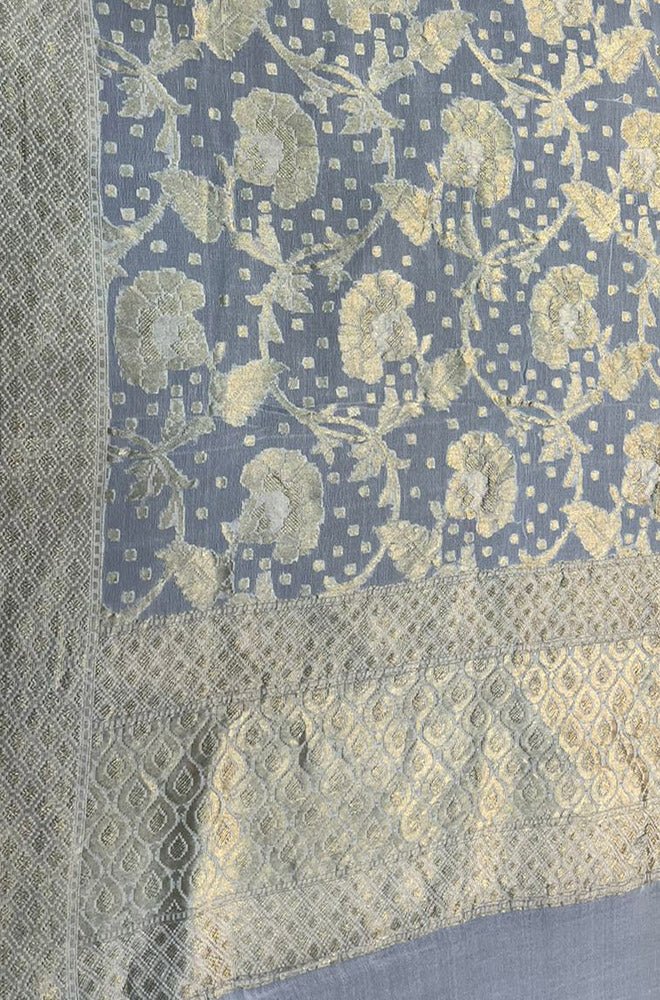 Dyeable Handloom Banarasi Pure Georgette Dupatta - Luxurion World