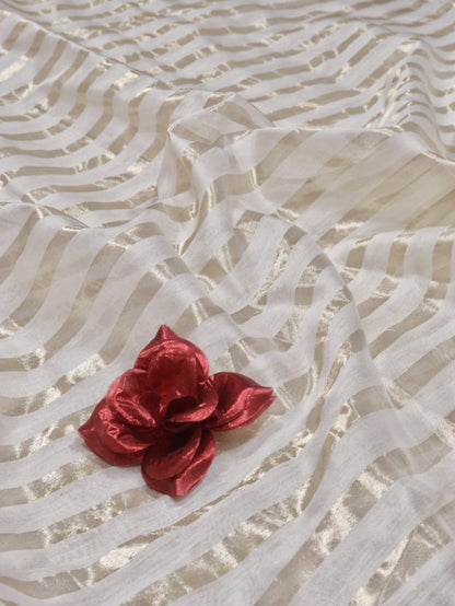 Dyeable Trendy Chanderi Silk Fabric (1 Mtr) - Luxurion World