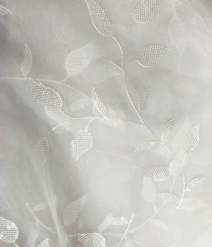 Dyeable Trendy Organza Sequins Work Fabric ( 1 Mtr )