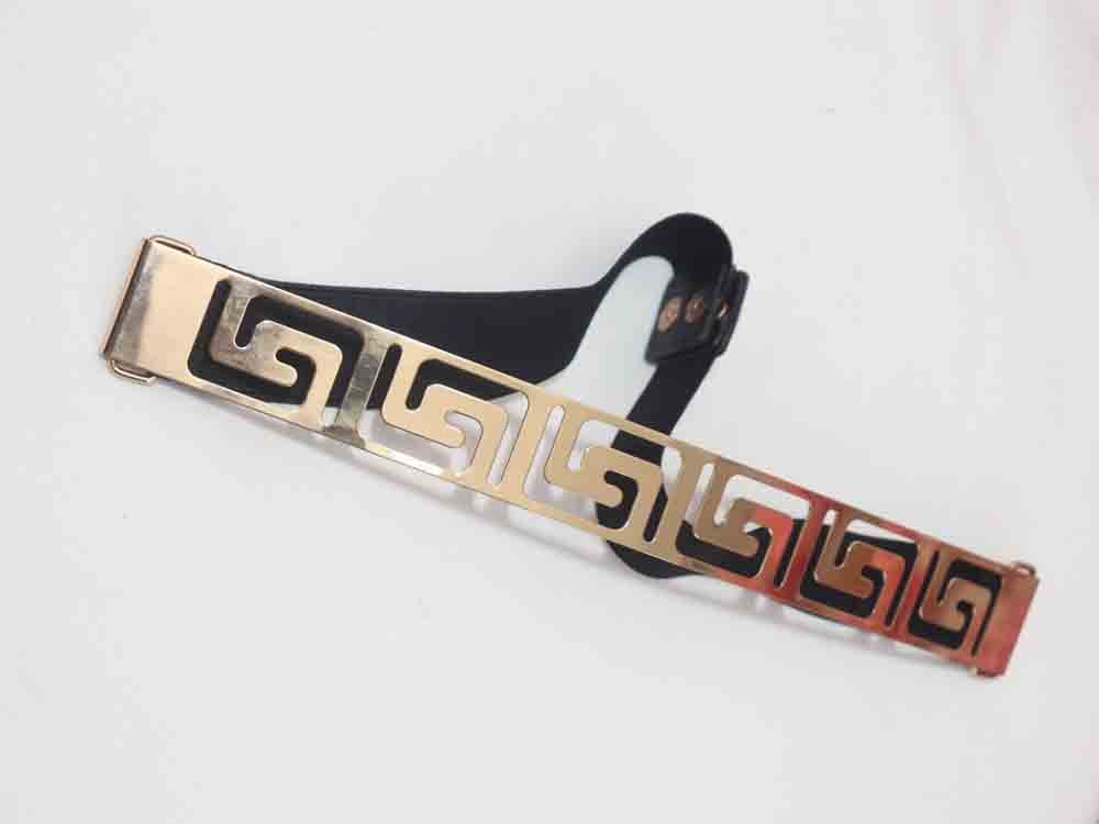 Gold & Black Metallic Elastic Belt - Stylish Accessory for Professionals - Luxurion World