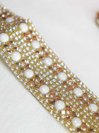 Handcrafted Golden & Silver Stone Work Belt - Traditional Artistry - Luxurion World
