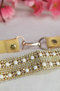 Handcrafted Golden & Silver Stone Work Belt - Traditional Artistry - Luxurion World
