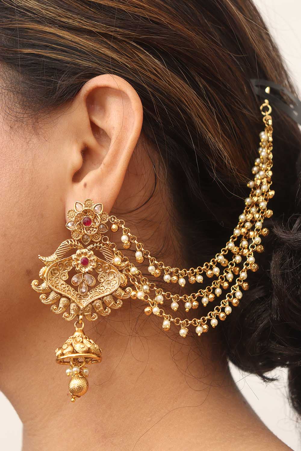 Golden Earring Chains: Elevate Your Traditional Look - Perfect for Any ...