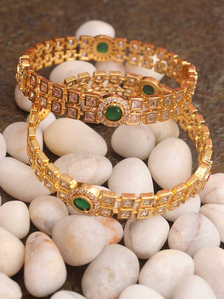 Shop Luxurion World's Golden Brass Bangles for Indian Elegance - Luxurion World