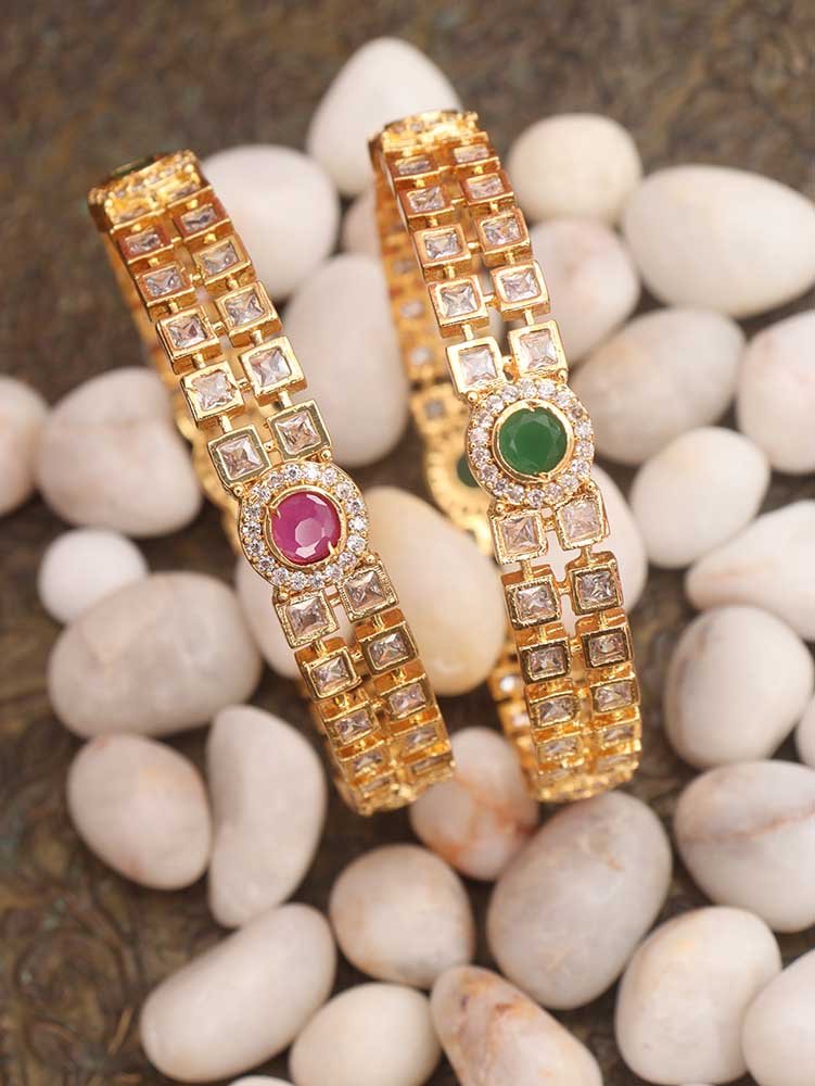 Shop Luxurion World's Golden Brass Bangles for Indian Elegance - Luxurion World